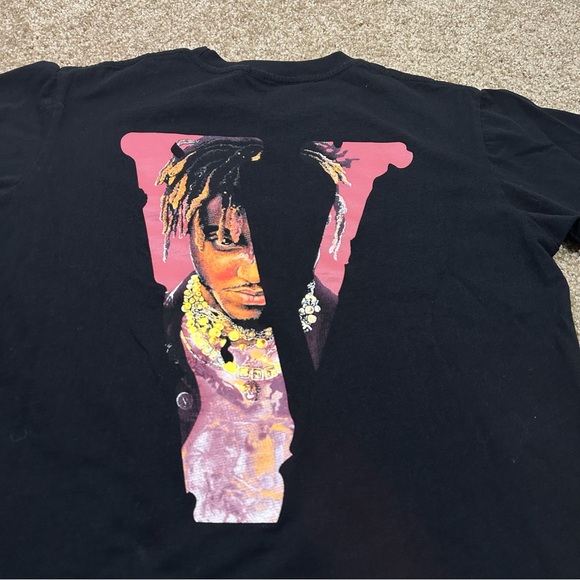Vlone x‎ Juice Wrld LEGENDS NEVER DIE 999 Black T-Shirt Size Large AUTHENTIC - Picture 2 of 7